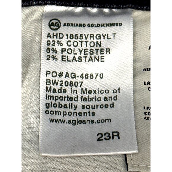 AG Adriano Goldschmied The Prima Ankle Cigarette Jeans Black Denim Frayed Hem 23 - Picture 11 of 16